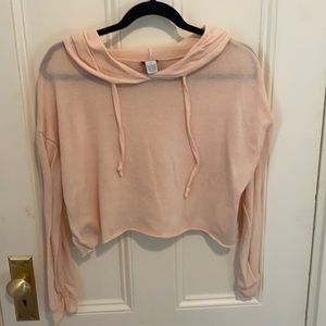 Pink Crop Top Hoodie